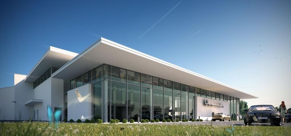 Nowy salon BMW w Lublinie ‹ Wizualizacje wnętrz